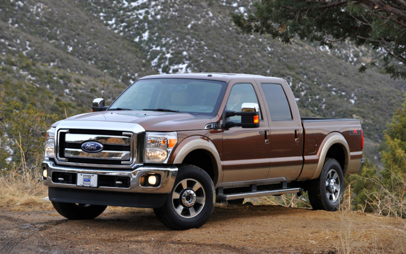 2011 Ford F Series Super Duty Front Three Quarter Brown Truck Static