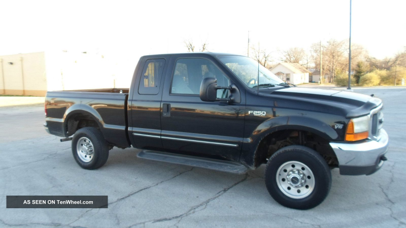 2000 Ford F250 Xlt 4x4 V10 Gas Auto Ex Cab Short Bed Black F-250 photo ...