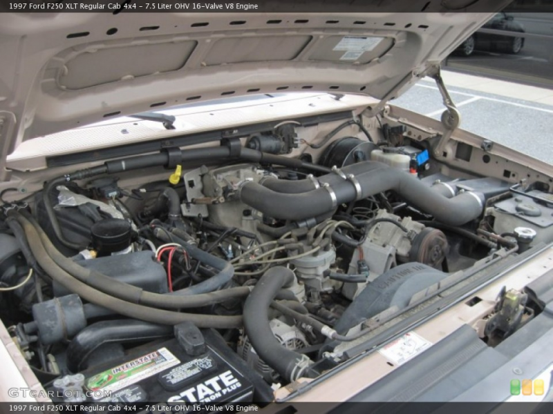 ... OHV 16-Valve V8 Engine on the 1997 Ford F250 XLT Extended Cab 4x4