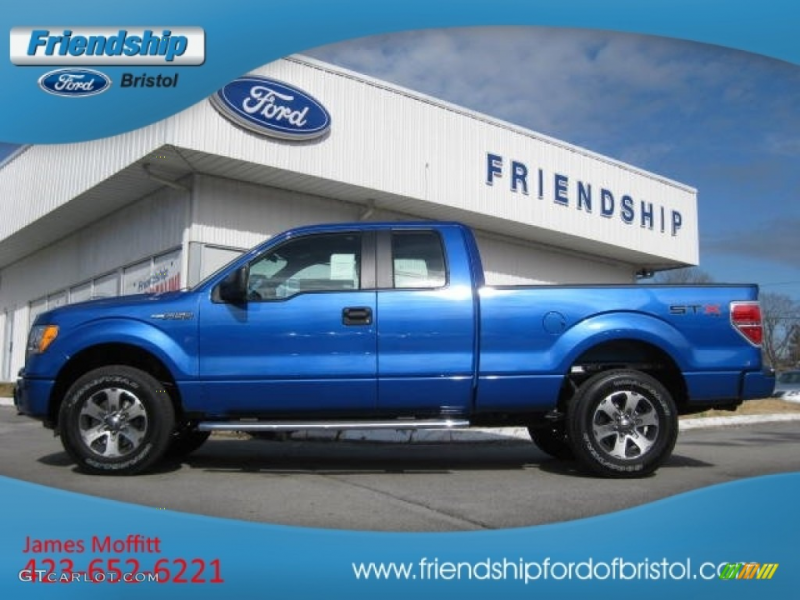 2013 Ford F150 STX SuperCab 4x4 - Blue Flame Metallic Color / Steel ...