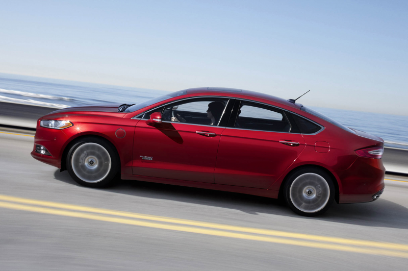 2013 Ford Fusion Energi Exterior Action Red