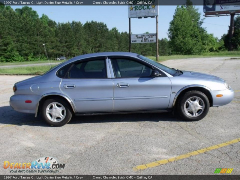 1997 Ford Taurus G Light Denim Blue Metallic / Grey Photo #6