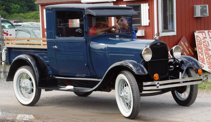 Ford Model A Pickup - Blue - White Spoke Wheels