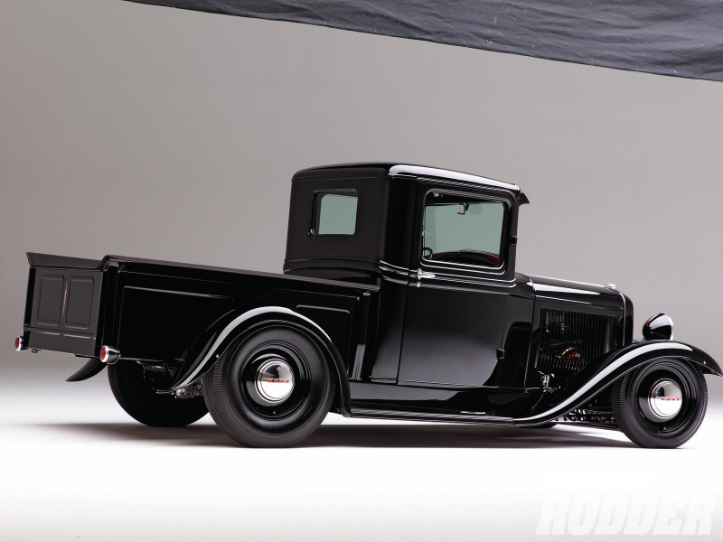 Black 1932 Ford Truck Right Side