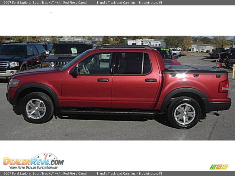 2007 Ford Explorer Sport Trac XLT 4x4 Red Fire / Camel Photo #2