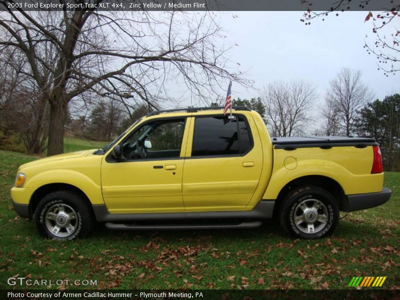 ... Yellow / Medium Flint 2003 Ford Explorer Sport Trac XLT 4x4 Photo #9