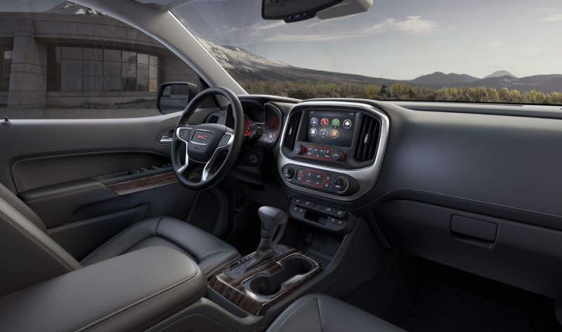 ... trim interior photos of the 2015 Canyon small pickup truck SLT model