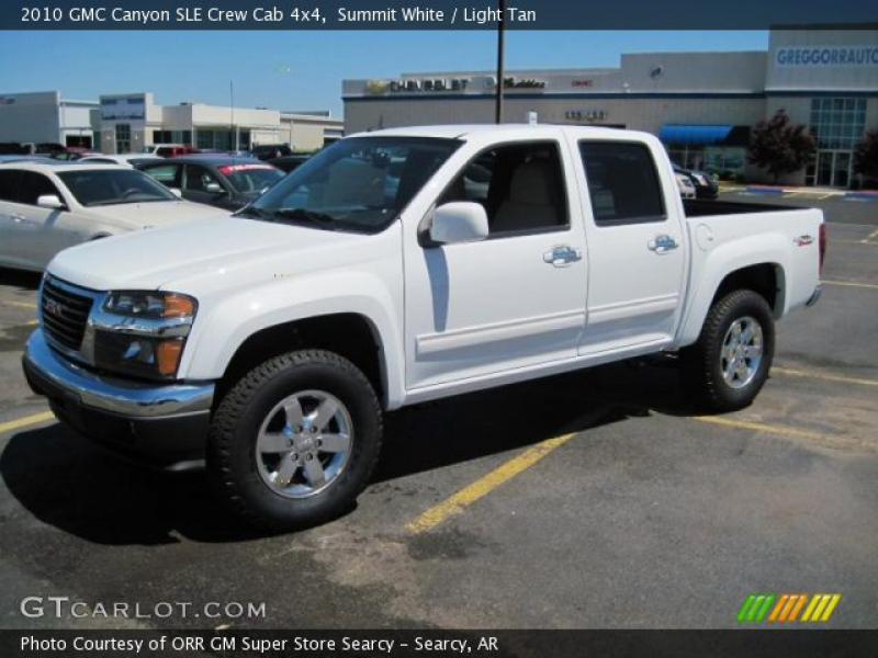 2010 GMC Canyon SLE Crew Cab 4x4 in Summit White. Click to see large ...