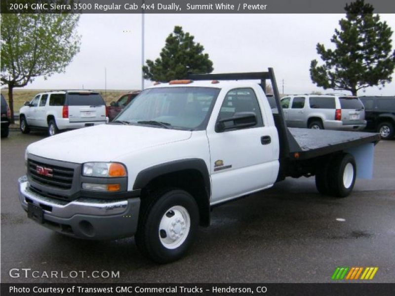 2004 GMC Sierra 3500 Regular Cab 4x4 Dually in Summit White. Click to ...