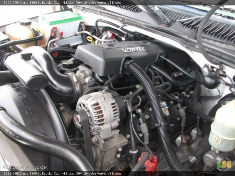 Liter OHV 16-Valve Vortec V8 Engine on the 1999 GMC Sierra 1500 SL ...