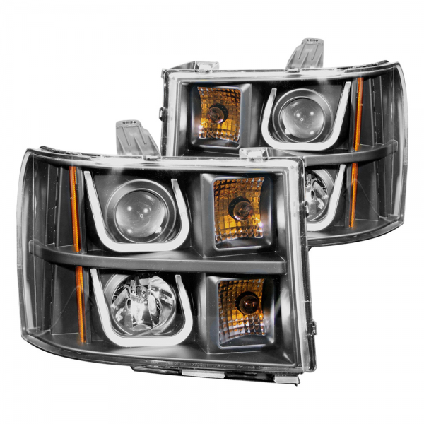 Anzo® - Black U-Bar Style Projector Headlights