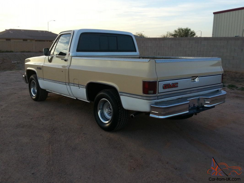 1984 GMC SIERRA CLASSIC 2WD DRIVE SHORT BED SHORTBED C10 CHEVY GM ...