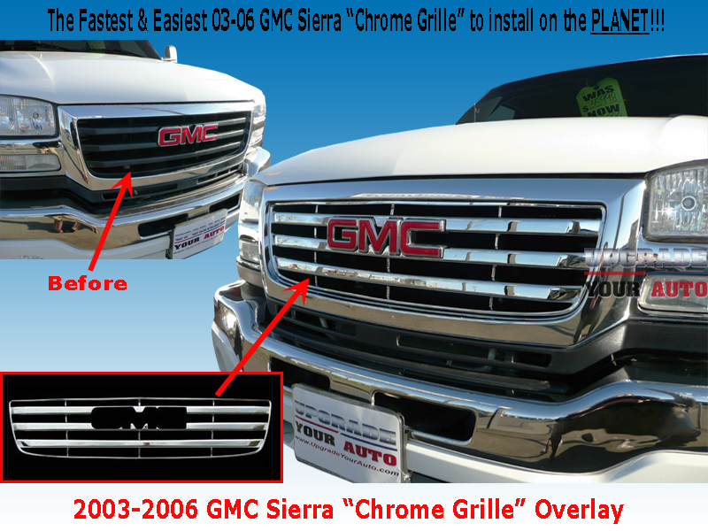 Details about GMC Sierra Chrome Grille 2003 04 2004 05 2005 06 2006