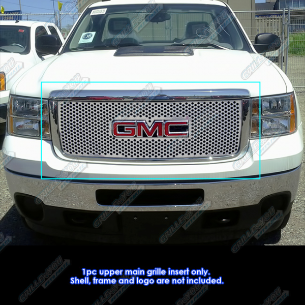 Fits-2011-2014-GMC-Sierra-2500-3500-Punch-Grille-Grill-Insert-With ...