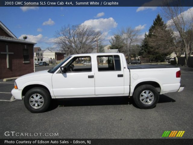 2003 GMC Sonoma SLS Crew Cab 4x4 in Summit White. Click to see large ...
