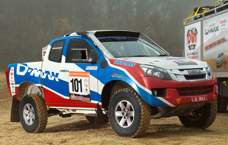 Isuzu D-Max races in the 2013 Dakar Rally