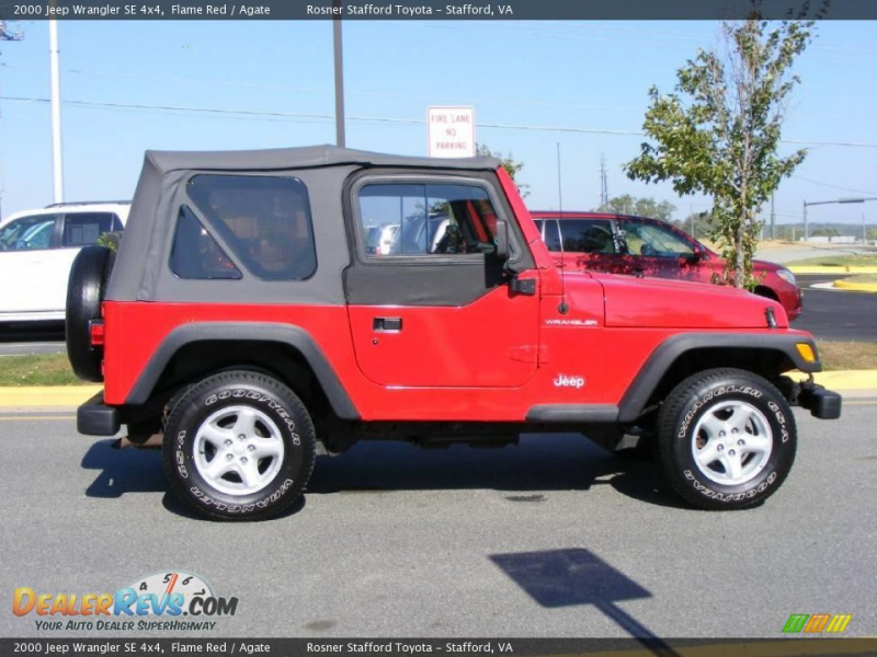 2000 Jeep Wrangler SE 4x4 Flame Red / Agate Photo #15
