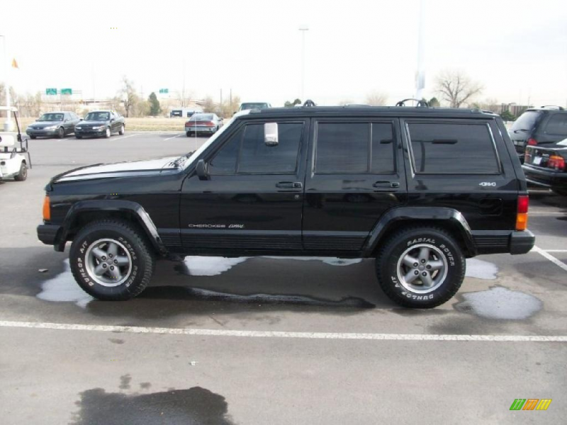 Black 1996 Jeep Cherokee Sport with Gray seats