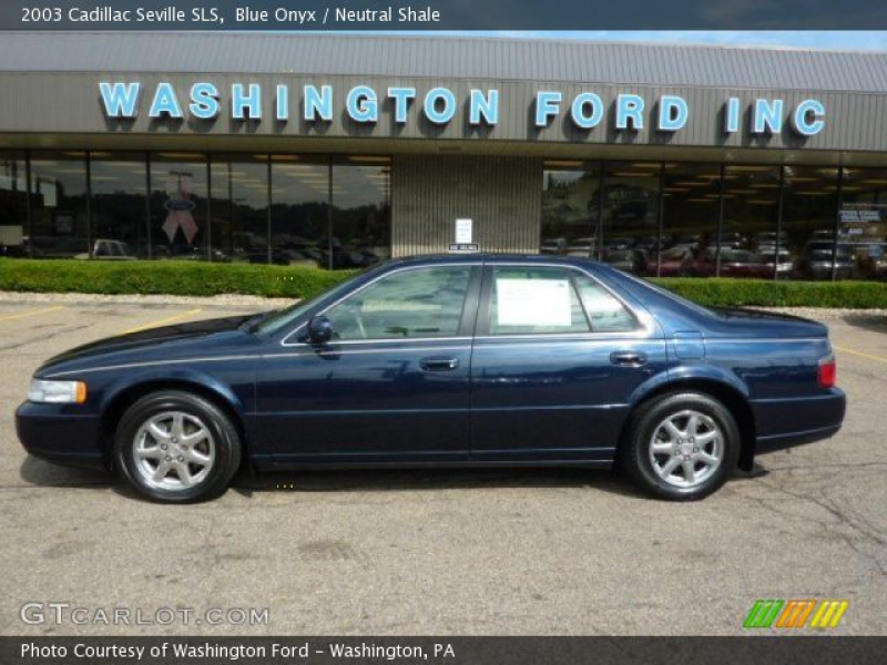 2003 Cadillac Seville SLS in Blue Onyx. Click to see large photo.