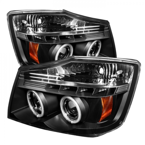 Nissan Titan 2004-2007 Ccfl LED Projector Headlights - Black