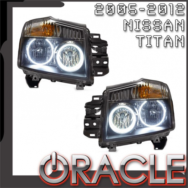 2005 - 2012 Nissan Titan Depo Headlights with ORACLE Halo Kit