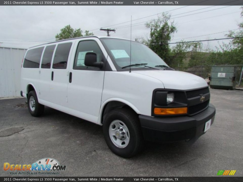 2011 Chevrolet Express LS 3500 Passenger Van Summit White / Medium ...