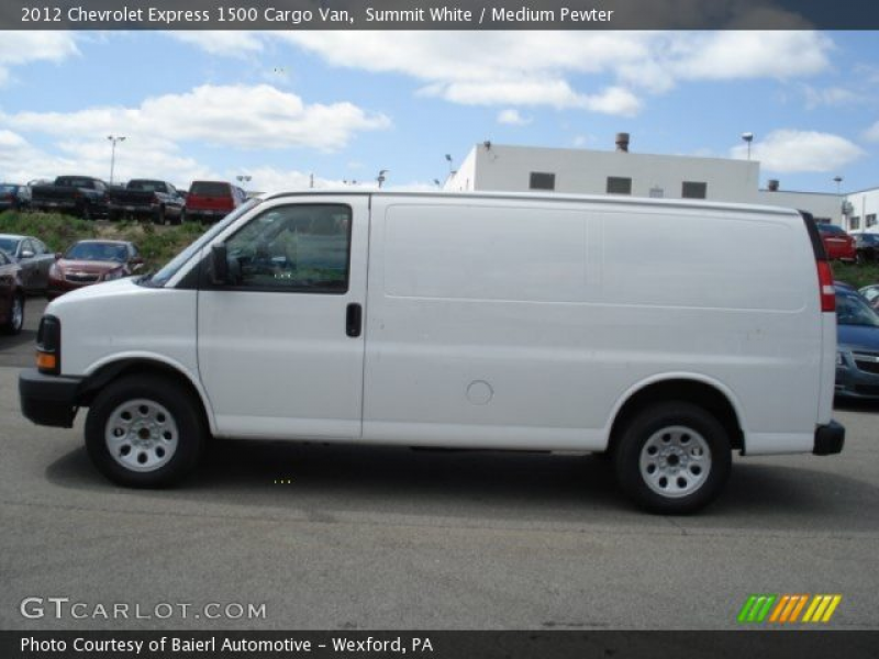 Summit White 2012 Chevrolet Express 1500 Cargo Van with Medium Pewter ...