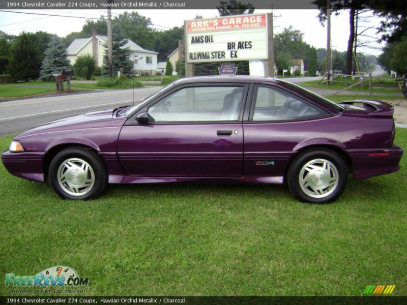 1994 Chevrolet Cavalier Z24 Coupe, Hawiian Orchid Metallic / Charcoal