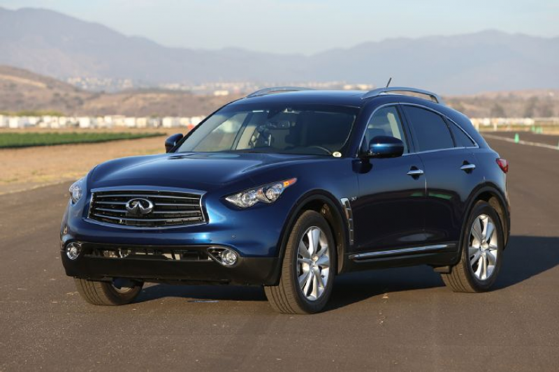 2014 infiniti qx70 front 2014 infiniti qx70s awd driver side in motion ...