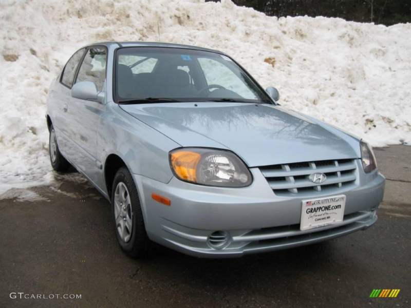 2005 hyundai accent gls coupe glacier blue color gray interior 2005 ...