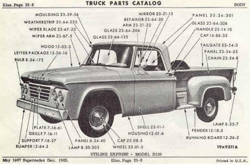 ... parts andthe sections to refer to for them. (From `63-`68 Dodge Truck