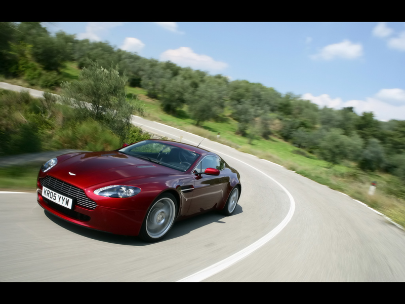 2007 Aston Martin V8 Vantage - Red Front And Side Speed Turn ...