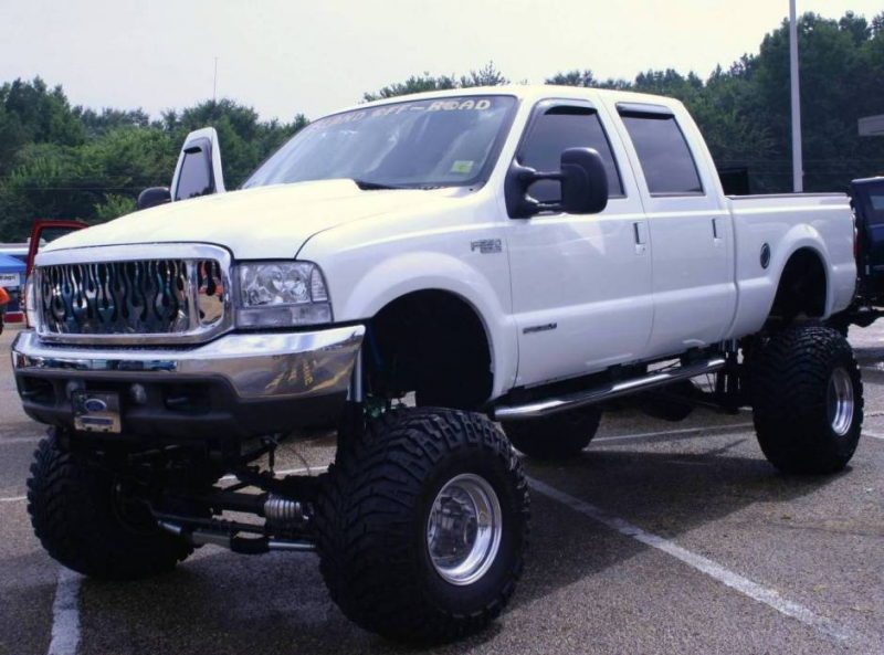 Jacked Up Ford F-350 4x4 Super Duty