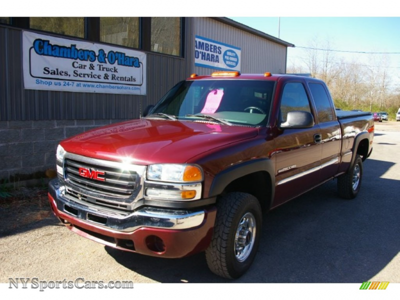 2003 GMC Sierra 2500HD SLE Extended Cab 4x4 in Dark Toreador Red ...